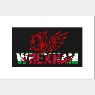 WREXHAM WELSH FLAG DRAIG GOCH RED DRAGON Posters and Art